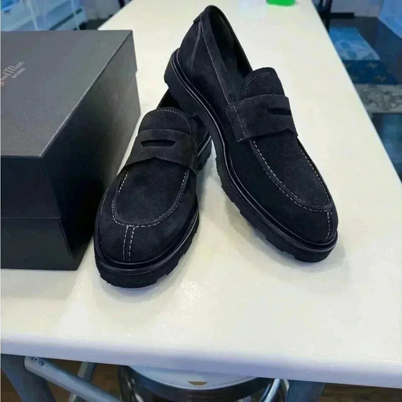 Good Man Brand Black Suede Loafers - Picture 10 of 12